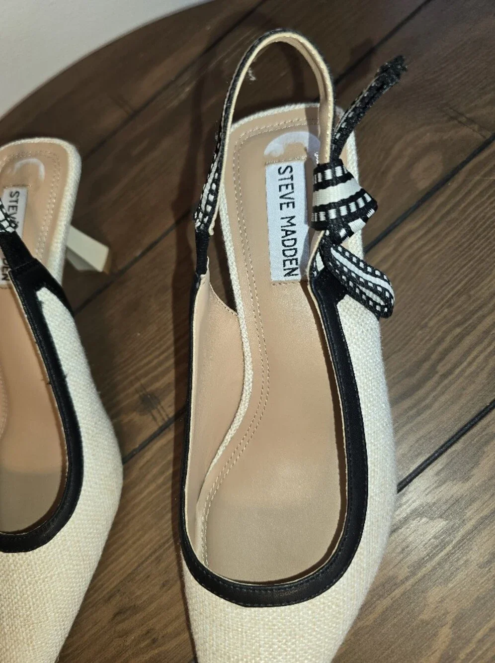 Steve Madden NWOT Bri Cream Pointed Slingback Pumps Women's Size 9M